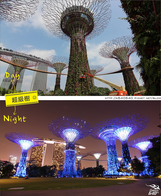 新加坡日夜對照-超級樹